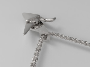 Origami crane pendant 3D 프린트 모델