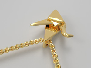 Origami crane pendant 3D 프린트 모델