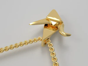 Origami crane pendant 3D Print Model
