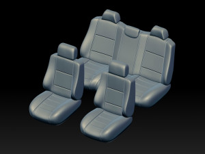 Car chair printing plastic interior salon detail photopolymer hobby 3D 프린트 모델