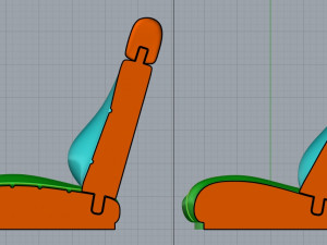 Car chair printing plastic interior salon detail photopolymer hobby 3D 프린트 모델