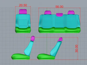 Car chair printing plastic interior salon detail photopolymer hobby 3D Print Model