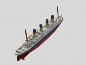 Model of the titanic ship Modello di stampa 3D