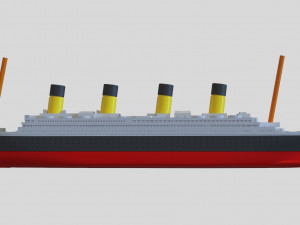 Model of the titanic ship Modello di stampa 3D