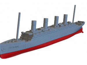 Model of the titanic ship Modello di stampa 3D