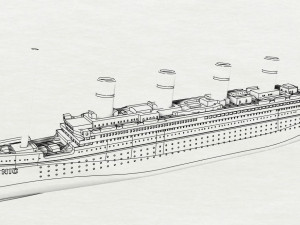 Model of the titanic ship Modello di stampa 3D