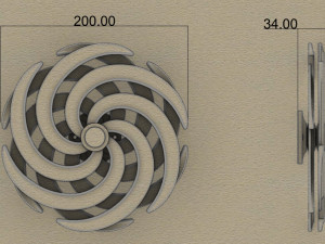 Spiral wall decor 3D-Druckmodell