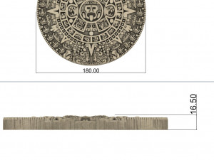 Decor aztec calendar 3Dプリントモデル