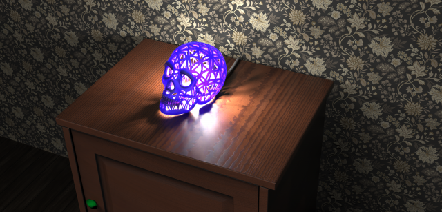 The body of the skull lamp 3D प्रिंट मॉडल .c4d .max .obj .3ds .fbx .stl .blend 