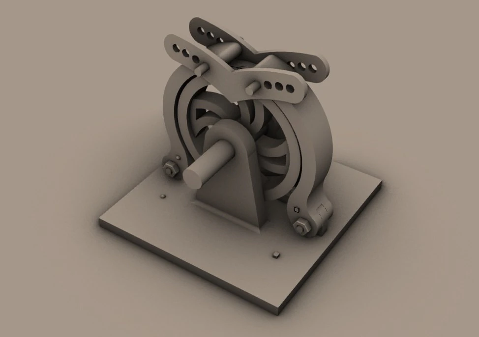 Magnetic generator test 3D Print Model .c4d .max .obj .3ds .fbx .stl .blend 