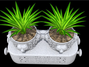 Flower pot bear 3D Baskı Modeli