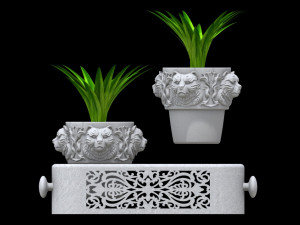 Flower pot bear 3D Baskı Modeli