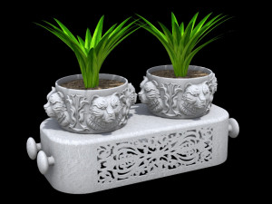 Flower pot bear 3D Baskı Modeli