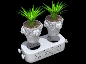 Flower pot bear 3D Baskı Modeli