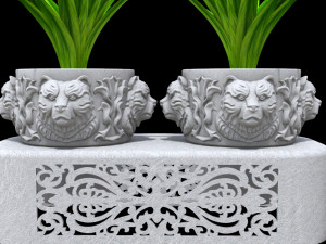 Flower pot bear 3D Baskı Modeli