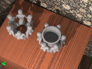 Flower pot girls Modelo de impresión 3D