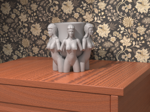Flower pot girls Modelo de impresión 3D