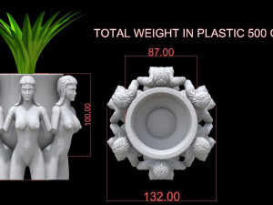 Flower pot girls Modelo de impresión 3D