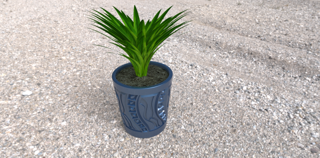 Flower pot abstraction 3D Print Model .c4d .max .obj .3ds .fbx .stl .blend 