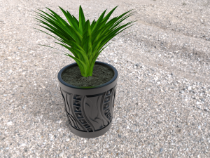 Flower pot abstraction 3D Print Model