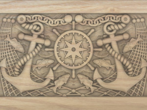 Marine theme frame 3D Baskı Modeli