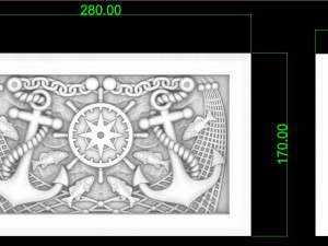 Marine theme frame Model Cetak 3D