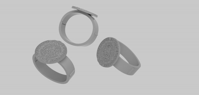Aztec calendar bracelet Modello di stampa 3D .c4d .max .obj .3ds .fbx .stl .blend