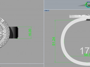 Aztec calendar bracelet 3D Принт Модель
