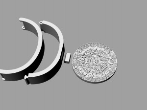 Aztec calendar bracelet 3D Принт Модель