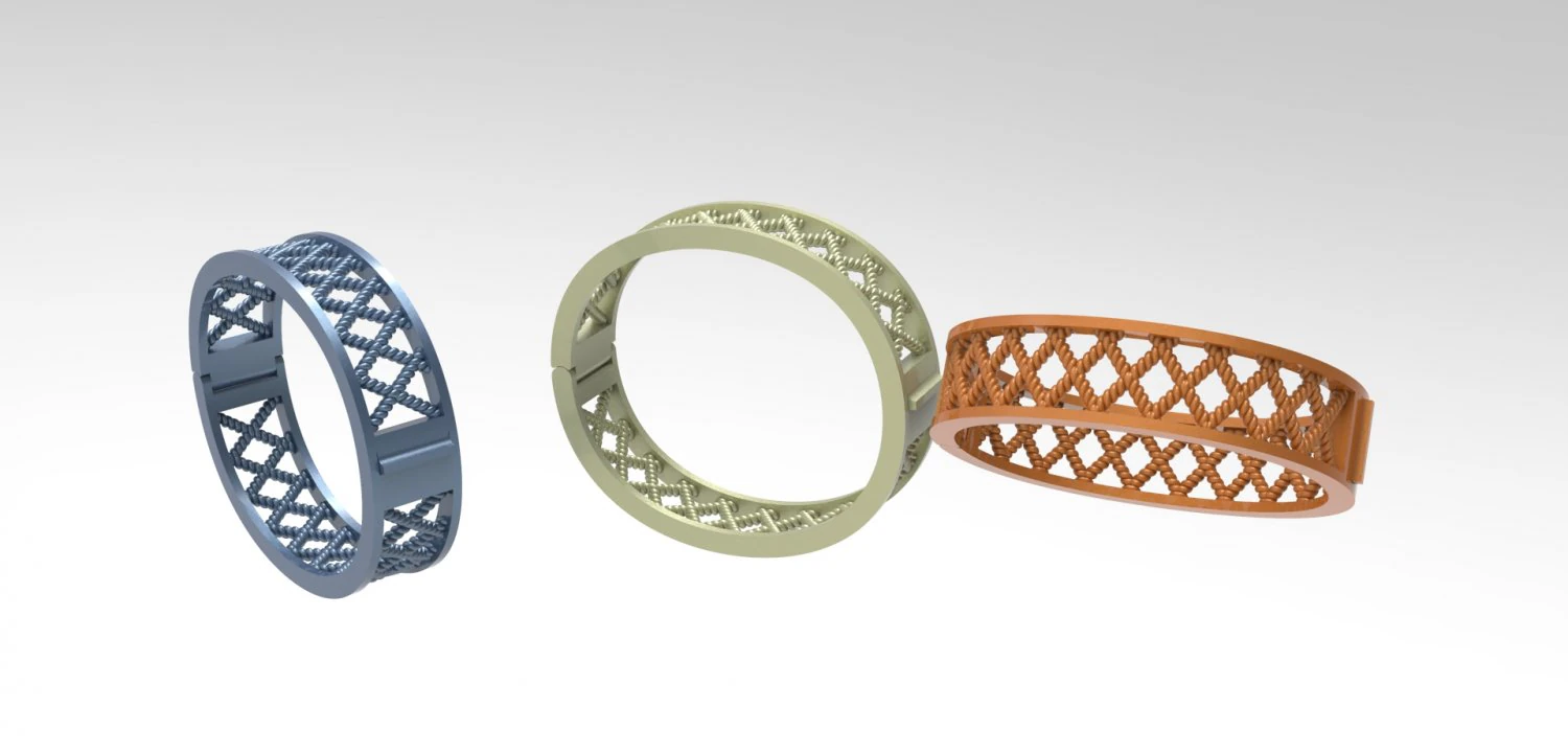 Pigtail bracelet 3D Print Model .c4d .max .obj .3ds .fbx .stl .blend 