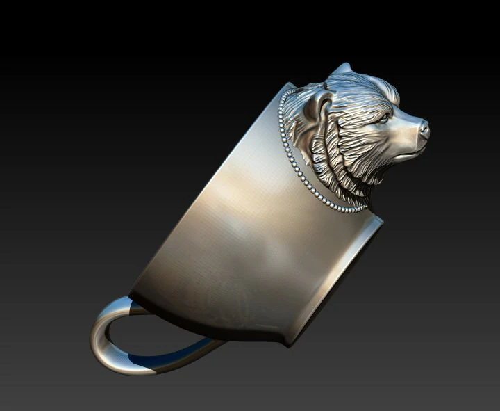 Cup bear 3D Print Model .c4d .max .obj .3ds .fbx .stl .blend 