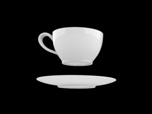 A simple cup with a plate Modèles 3D en vedette