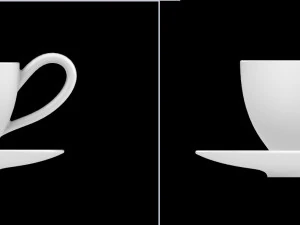 A simple cup with a plate 3D Print Model