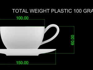 A simple cup with a plate 3D Print Model