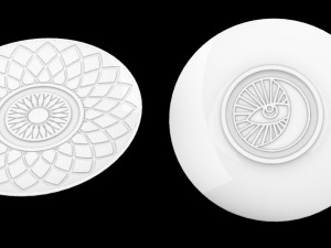 Cup and plate geometry 3D Print Model