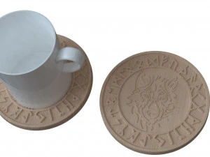 컵홀더 늑대늑대 3D 프린트 모델