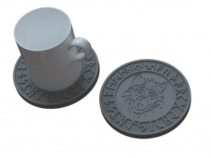 Cup holder wolf-wolf 3D 프린트 모델
