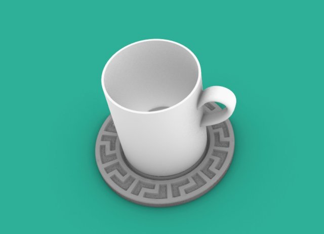 Cup stand greece Model do druku 3D .c4d .max .obj .3ds .fbx .stl .blend 