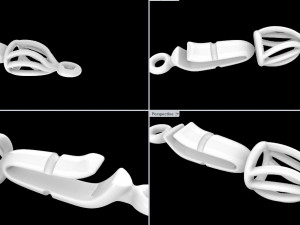 Clasp lock printing plastic printer strap reliable 3D Baskı Modeli
