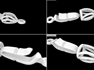 Clasp lock printing plastic printer strap reliable 3D Print Model