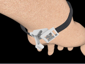 The lock for the bracelet is plastic Model Cetak 3D