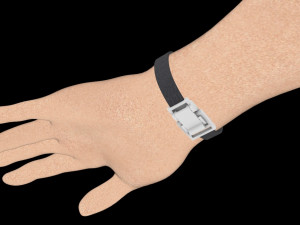 The lock for the bracelet is plastic Modelo de Impressão 3D