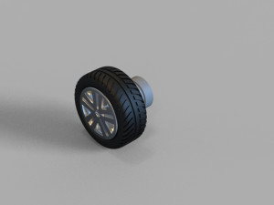 Wheel with tire 3D Print Model