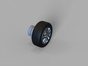 Wheel with tire 3D Print Model