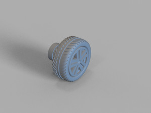 Wheel with tire 3D Print Model