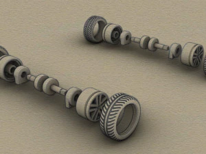 Wheel with tire 3D Print Model