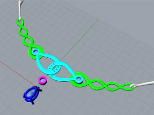 Rings with stones vvv 3D Print Model