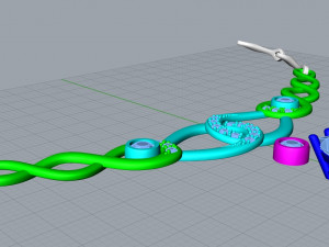 Rings with stones vvv Model do druku 3D