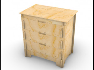 Chest of drawers for laser cutting 3D Model