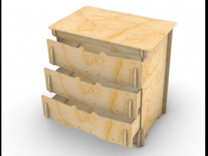Chest of drawers for laser cutting Modelo 3D